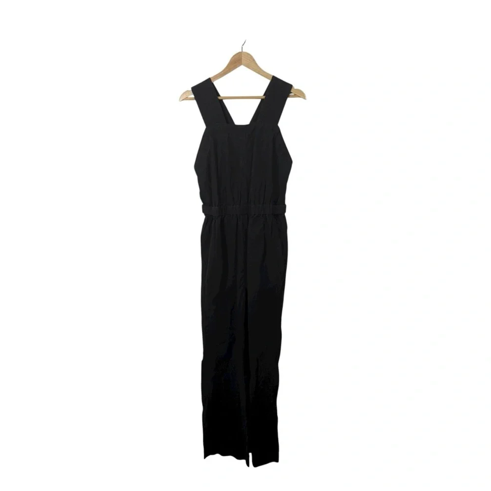 Everlane Women’s The Fatigue Apron Cotton/Linen Jumpsuit in Black Size 2